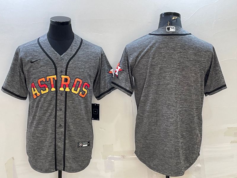 Men Houston Astros Blank hemp ash Rainbow Game Nike 2022 MLB Jerseys